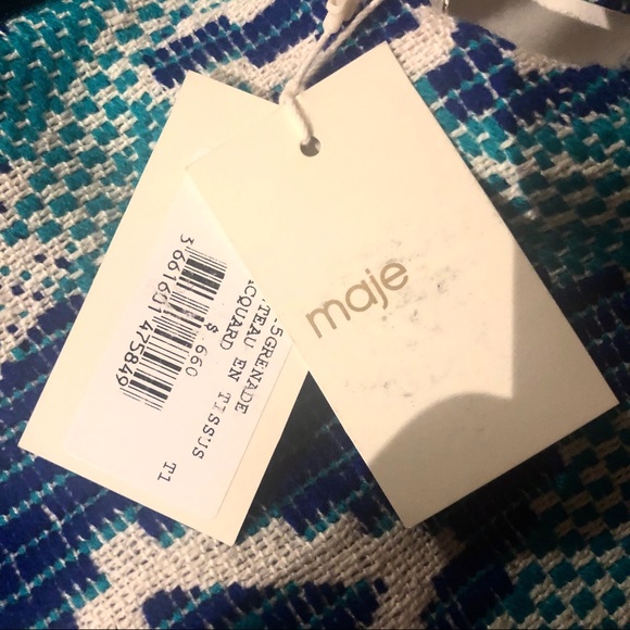 NWT Maje Grenade jacquard cotton-blend coat - Picture 10 of 12